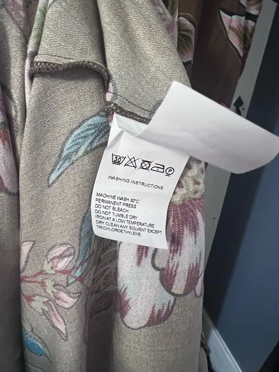 Farm Rio Anthropologie Valentina Floral Maxi Dress Brown Boho Kimono Sleeve Sz S - Picture 10 of 16